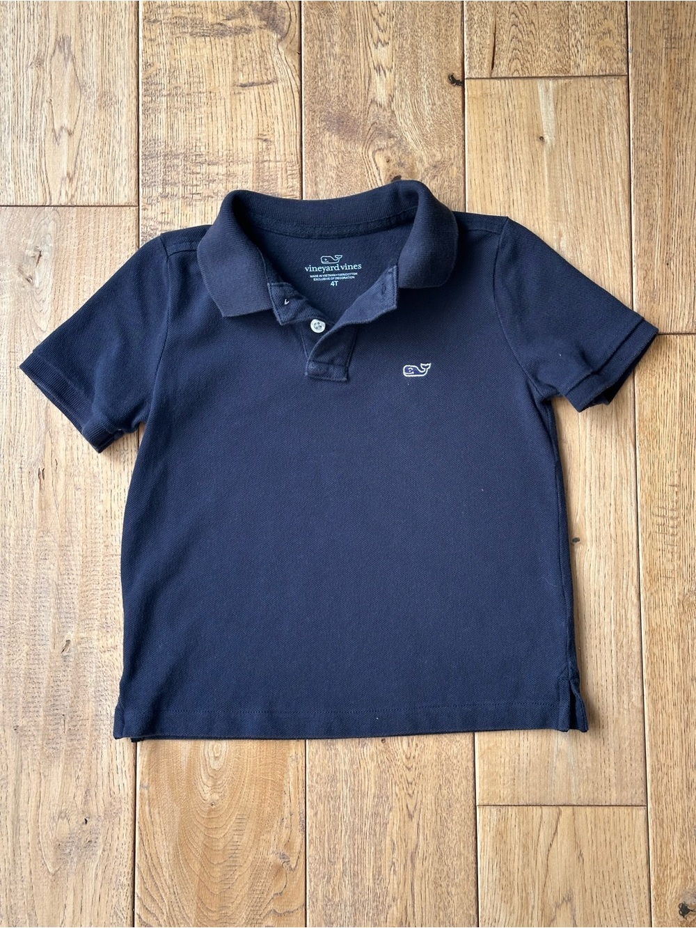 Vineyard Vines Navy Blue Piqué Polo Shirt size 4T